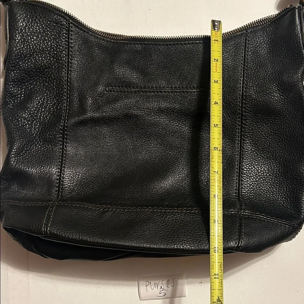 The Sak Black Textured Leather Hobo Bag